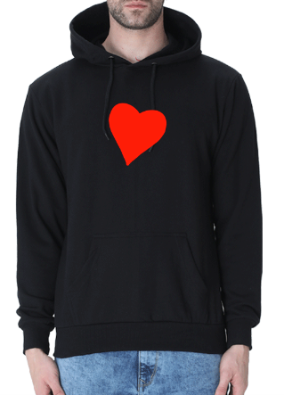 Heart on a hoodie